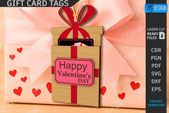 Download Valentine's Day Gift Card Tag Laser Cut - Premium Resources