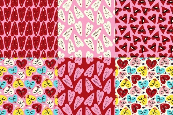 Download Playful Valentine’s Day Hearts Patterns - Playful valentine Collection