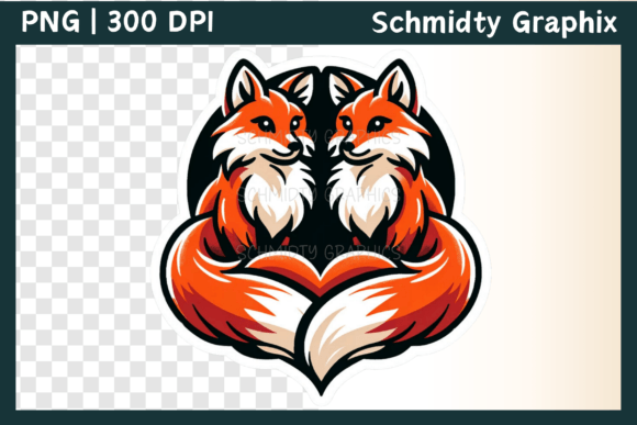 Download Cute Red Fox Love Heart Sublimation PNG - Love heart sublimation Collection