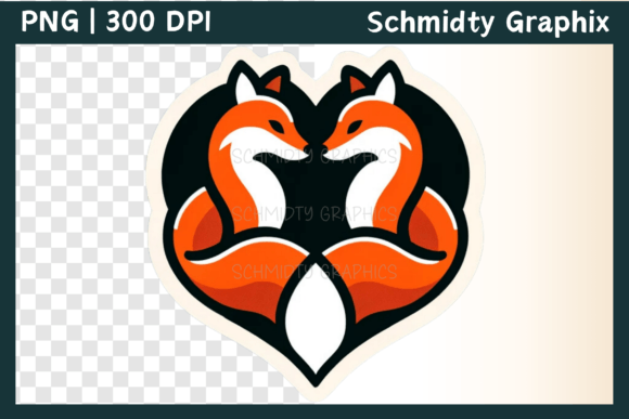 Download Cute Fox Love Heart Sublimation PNG - Love heart sublimation Collection