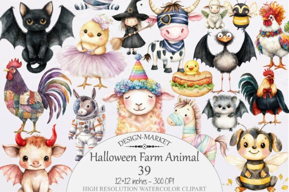 Download Halloween Farm Animal Clipart - Farm animal clipart Collection